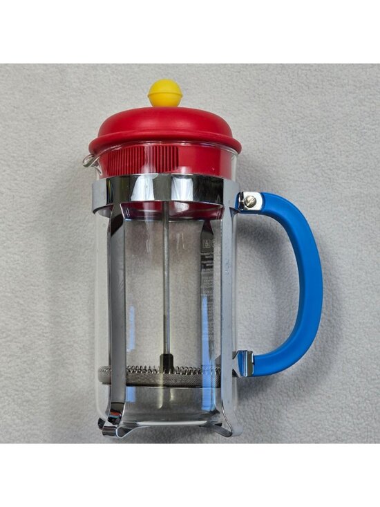 Bodum Limited Edition 70th Anniversary Red Yellow Blue Coffee French Press 2014 - Picture 3 of 6